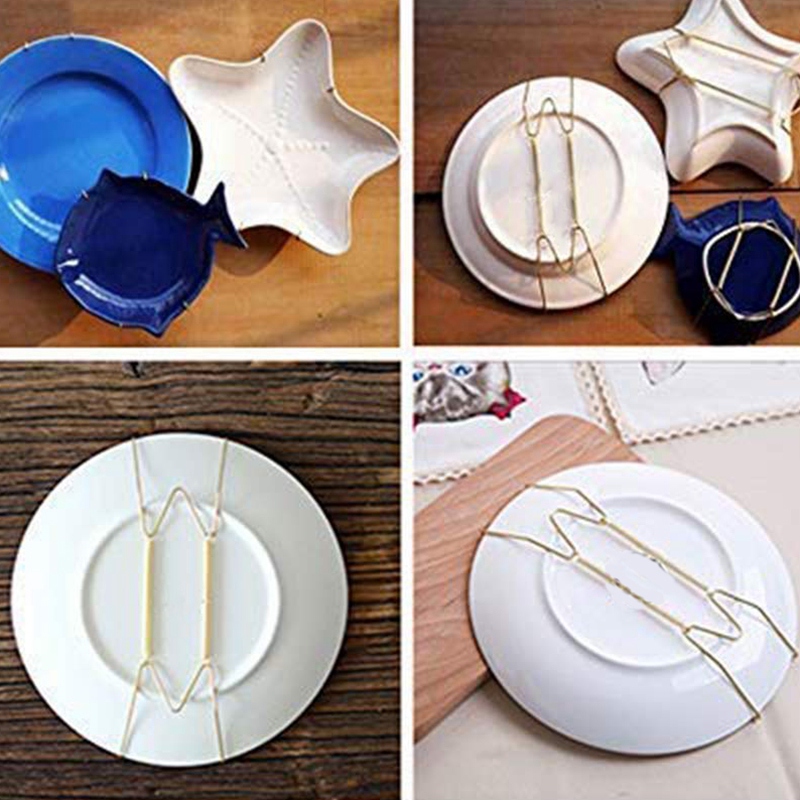10 Pack Plate Hangers, 6 Inch Wall Plate Hangers and 10 Pack Wall Hooks, Compatible 5 To 7 Inch Decorative Plates, Antique China