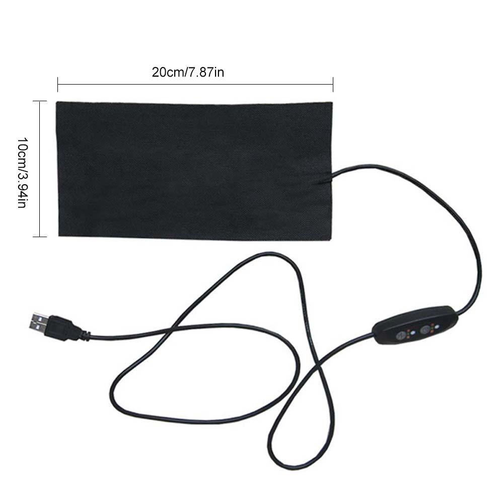 Usb verwarmingskussen verwarmde folie 5v elektrische stoffen verwarmingskussen elektrische verwarmingsfolie koolstofvezel verwarmingskussen handwarmer verwarming