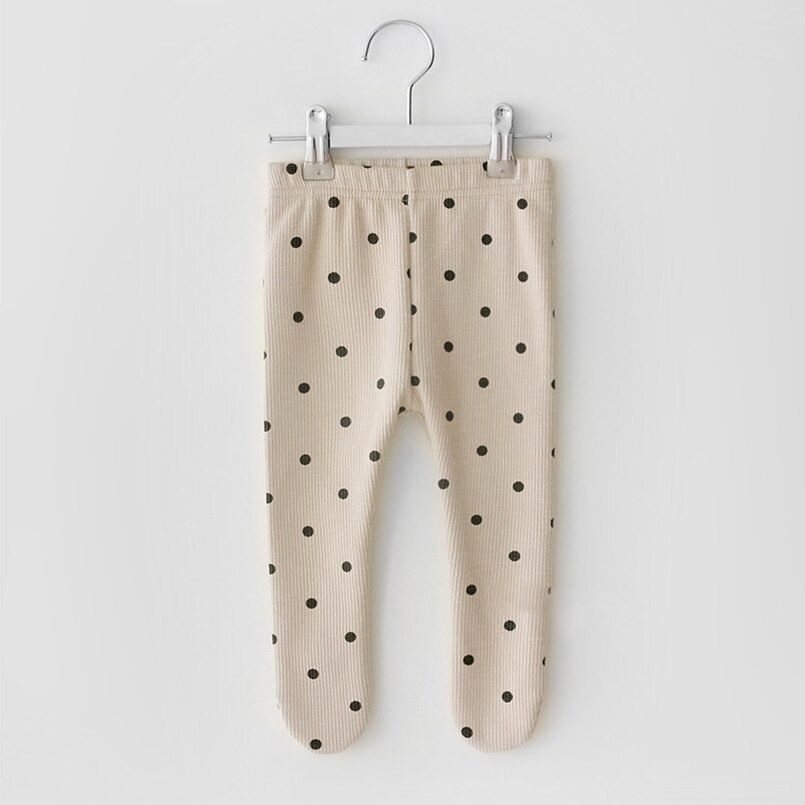 Polka Dot Broek Baby Jongen En Meisjes Tas Voet Broek Pasgeboren Baby Legging Baby Kids Panty Peuter Baby Panty 0-24M: khaki / 6m