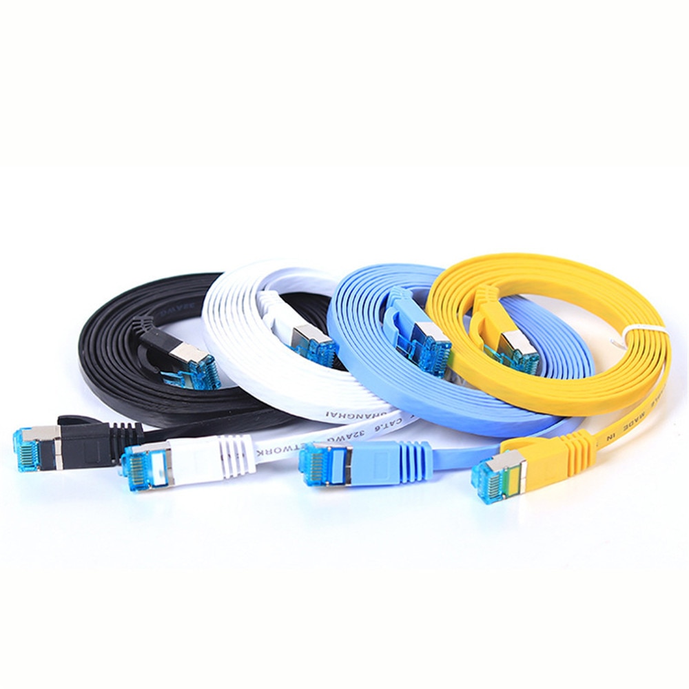CAT6 Platte Ethernet-kabel RJ45 Lan-kabel Netwerk Ethernet Patch Cord voor Computer Router Laptop 0.5M/1M/2M/3M/5M/8M Lengte