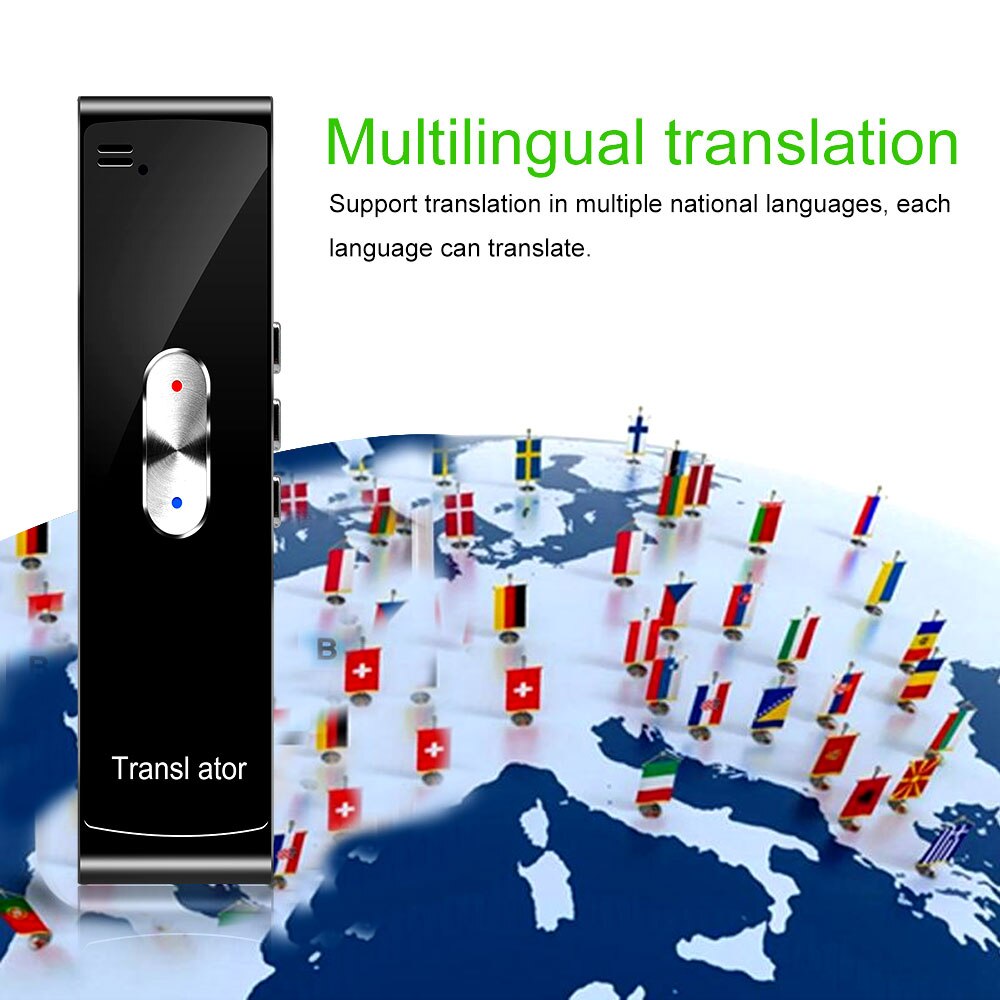 Traductor Instantáneo De Voz Con 40 Idiomas Color Negro