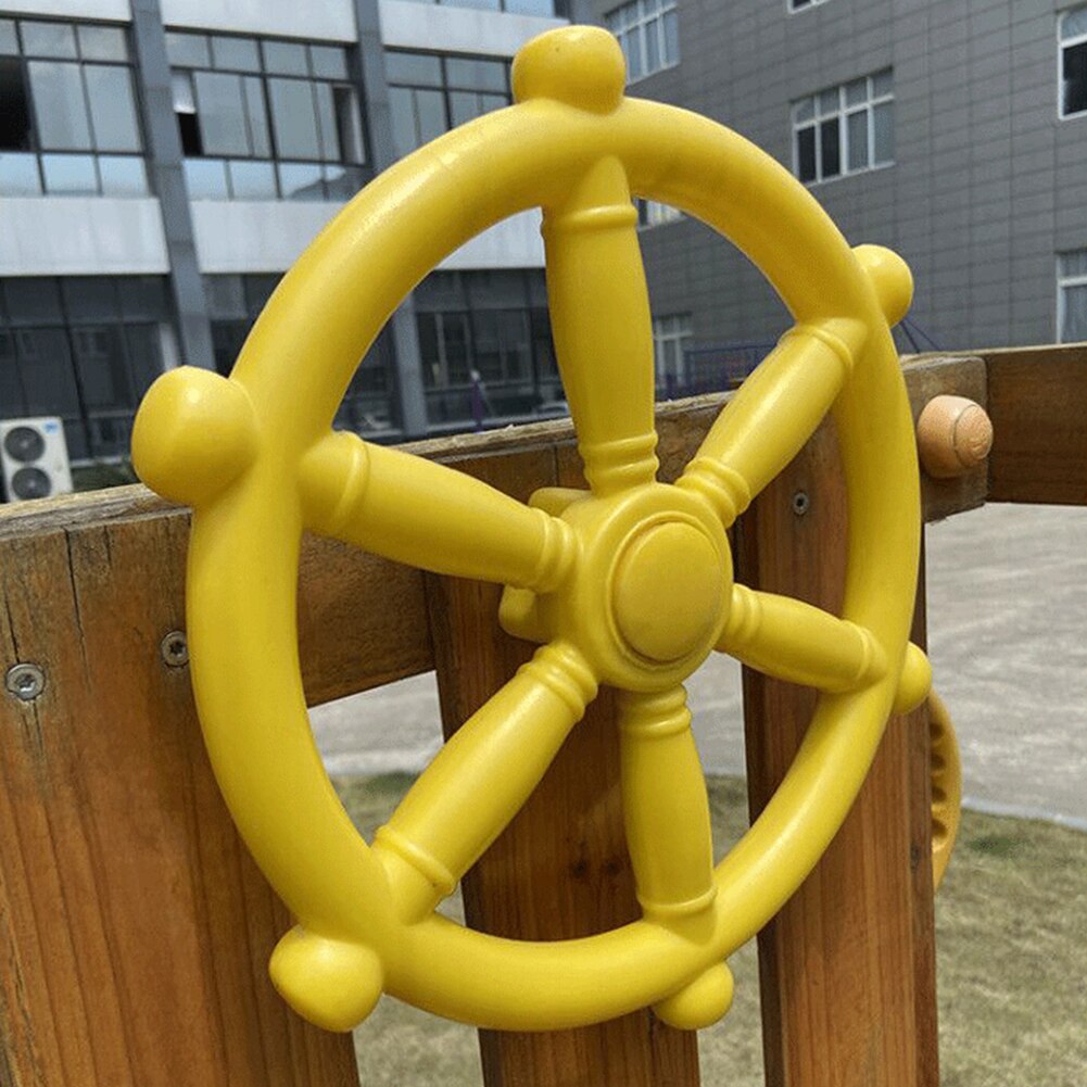 Kids Toy Safe Jungle Gym Steering Children Climbing Frame Smooth Swing Accessory Amusement Park Garden Pirate Ships Wheel Game