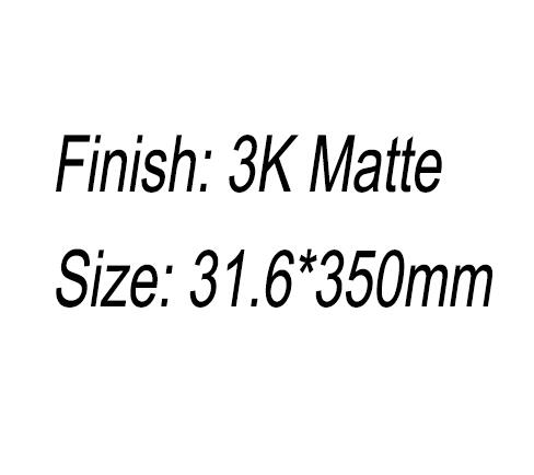 Uden logo 3k blank/mat fuldkulfiber vej/mtb cykel saddelpind offset 25mm cykel sadelpind rør 27.2/30.8/31.6 x 350mm: Matte 31.6 x 350mm