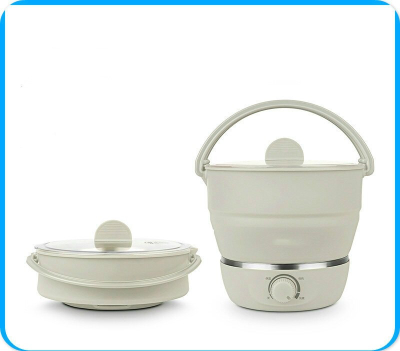 Multifunktions bærbar elektrisk stegepande mini hotpot nudler ris komfur foldbar camping æg damper pan suppe pot 110v/220v