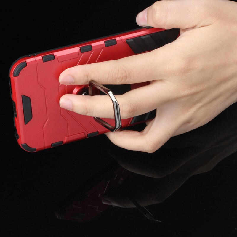 Voor Samsung Galaxy A03 Core Case Hybrid Robuuste Armor Kickstand Metalen Vinger Ring Shock Proof Cover Voor Samsung A03 Core gevallen