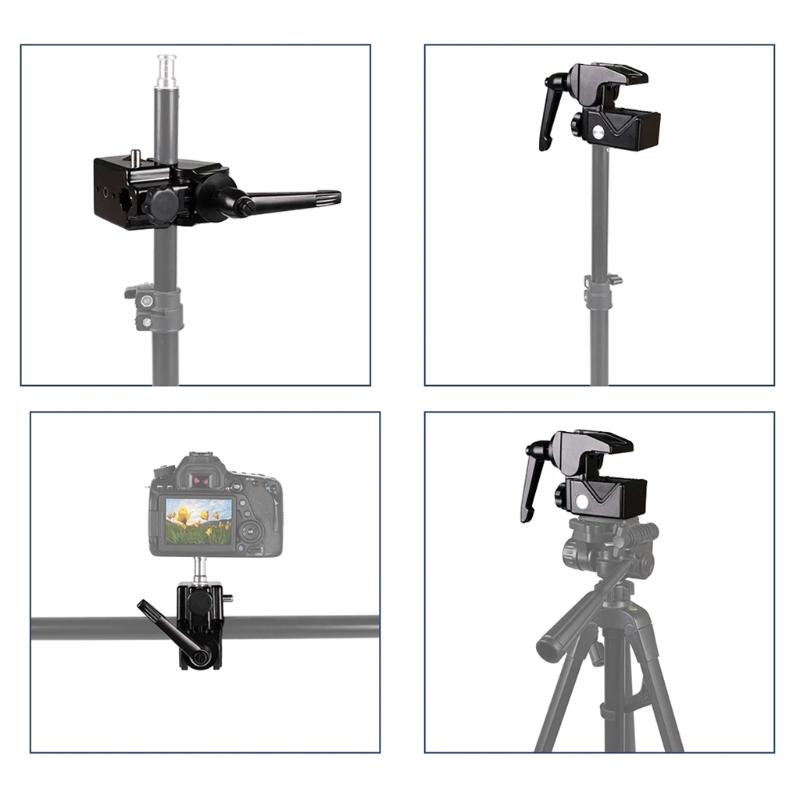 Zware Metalen Klem Beugel Klemmen Betrouwbare Stand Houder Voor Slr Camera Hold