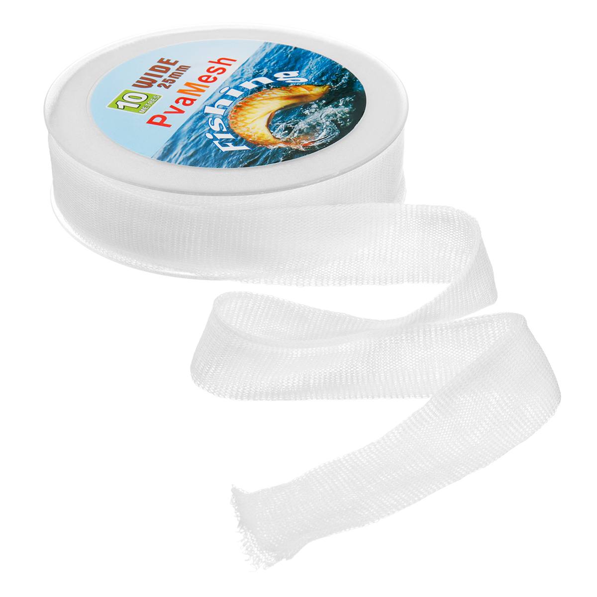 10M PVA Soluble Narrow Fishing Network Refill Stocking Bait Bag Protect Fish Net