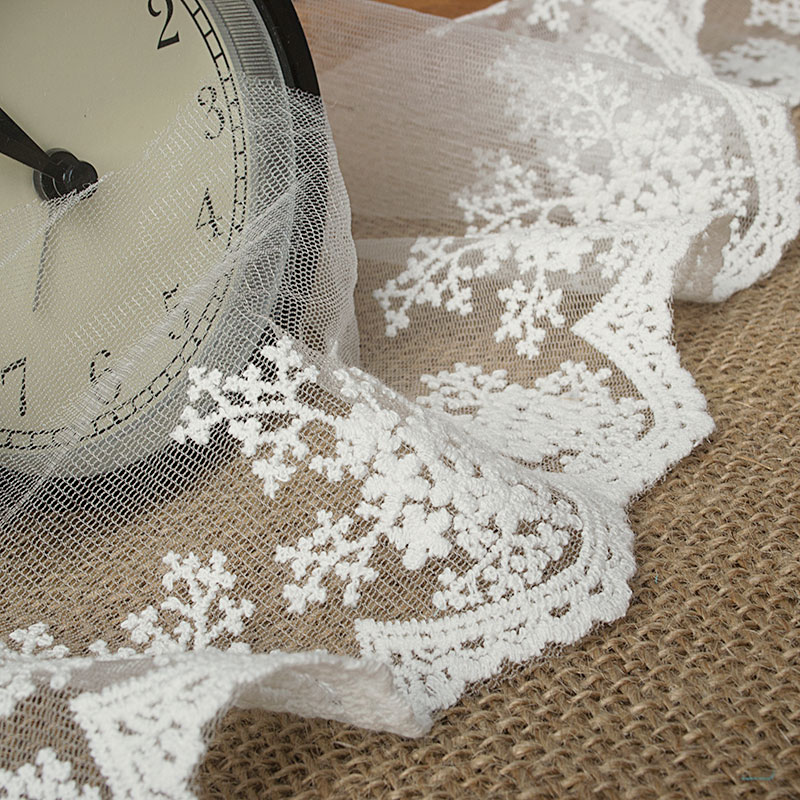 10 cm sneeuwvlok eenvoudige gaas borduren kant jurk materialen DIY
