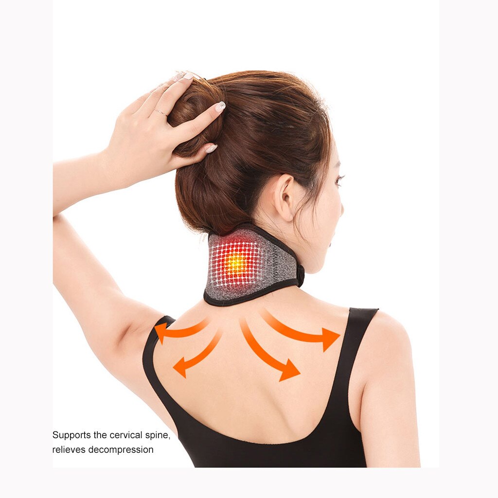 1 PC Neck Support Massager Self-heating Neck Massage Tourmaline Magnetic Infrared Heating Guard Heat Belt Body Massager
