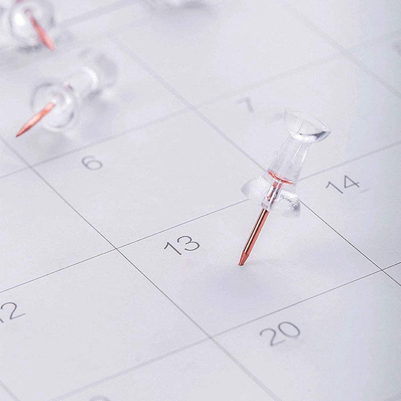 Push Pins Binder Clips Paper Clips Map Tacks Sets, 5 Styles 500 Pcs Rose Gold Pack for Office, School and Home Supplies