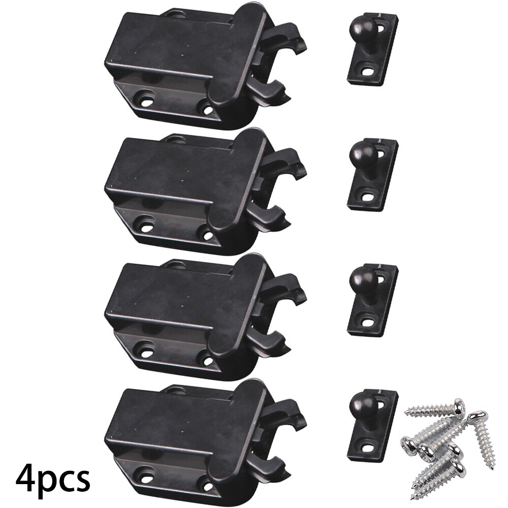 4 PCS Drawer Locks Touch Latch Release Cabinet Catch Push To Open Kitchen Cupboard Doors Furniture Hardware