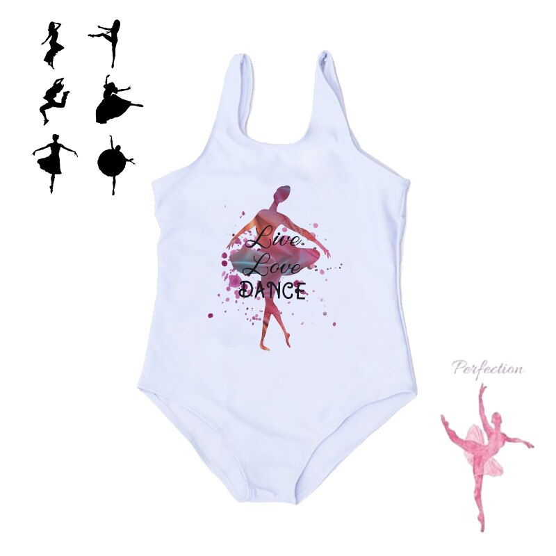 Vêtements de danse pour bébés filles, justaucorps de gymnastique pour enfants, vêtements de danse de Ballet, vêtements de plage: S4810-A030WH