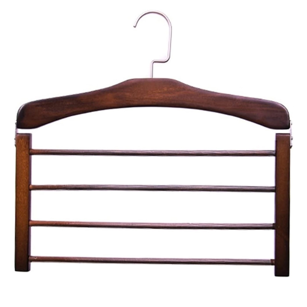 Solid Wood Clothes Drying Rack Wardrobe Storage Rack Multi-function Solid Wood Trouser Rack Towel Rack Home Apartment Clothes ra: Default Title
