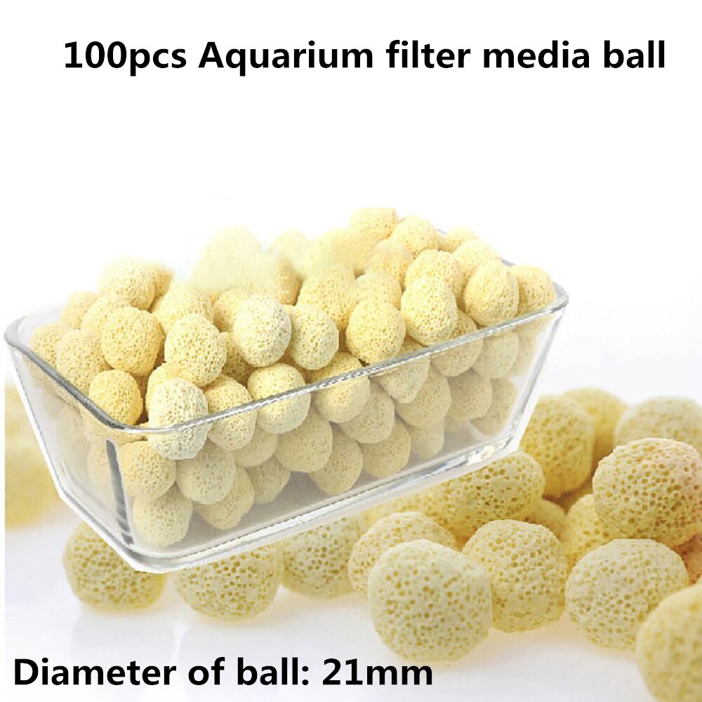 Til akvarie akvarium filter 20 stk/parti 16mm akvarie filter bio bolde bærbare akvarie filter media ring bio ring: H26038-100