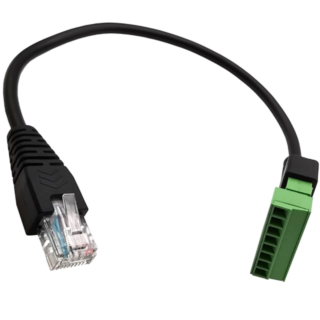 Good RJ45 Ethernet male and female TO 8-pin screw terminal converter RJ45 socket connector adapter for CCTV DVR: RJ45 M  8P F 30CM