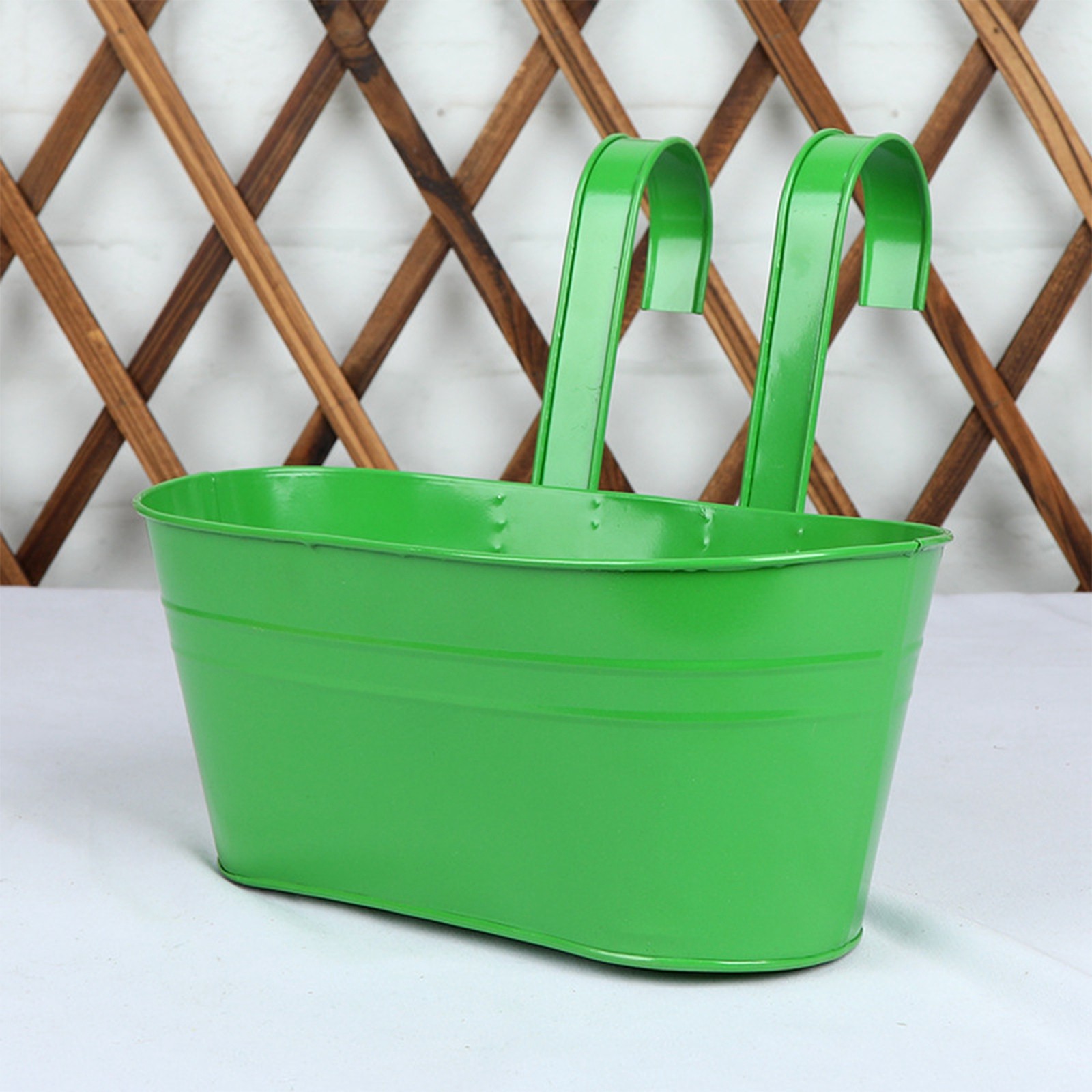 Buitenplanten Plantenbak Zwart Metaal Ijzer Hangende Bloempotten Dekken Leuningen Hek Emmers Moderne Boho Stijl Wandmontage Raamdoos: Rood