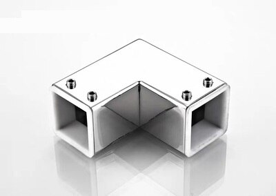 304 Edelstahl Glas Rohr Armaturen Stecker Stange Hängen Ordner Glas Befestigung Schellen Dusche Stange Schlecht Zubehör 25mm: glänzend 90d Verbinder