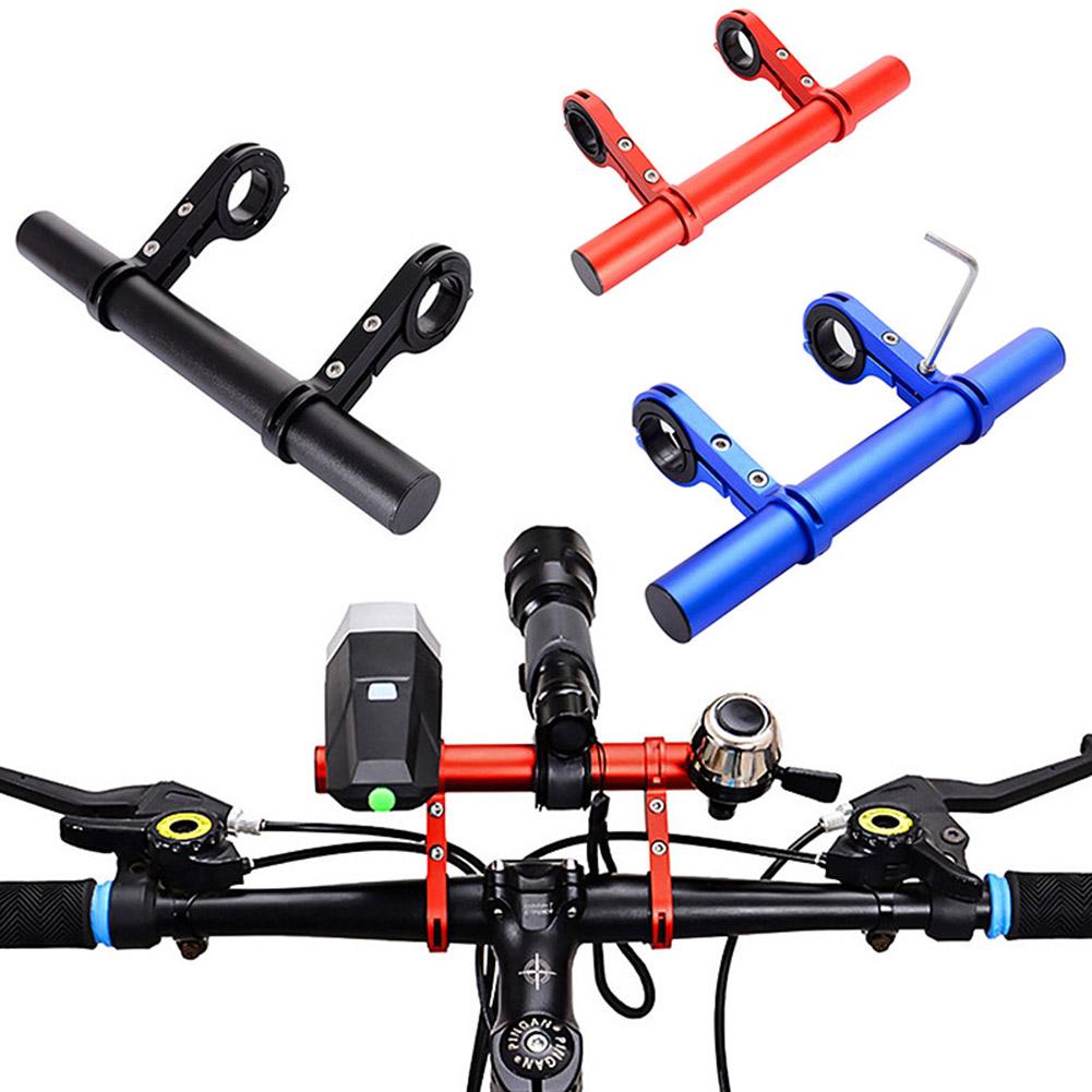 MTB Bike Bicycle Handlebar Flashlight Phone Mount Holder Carbon Tube Extended Bar Bracket Bicycle Accessories
