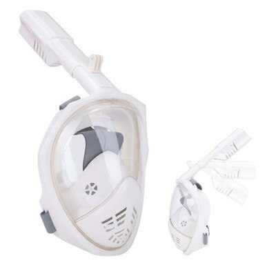 2020 nuovi tronchi di Nuoto di Pieno Viso Maschera Per Lo Snorkeling Per Bambini di Età Subacquea Scuba Anti Fog Snorkel Maschera Subacquea Set Attrezzature: WHITE / S/M