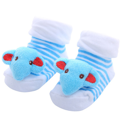 Baby Socks Rubber Anti Slip Floor Cartoon Kids Toddlers Autumn Spring Animal Newborn: Elephant