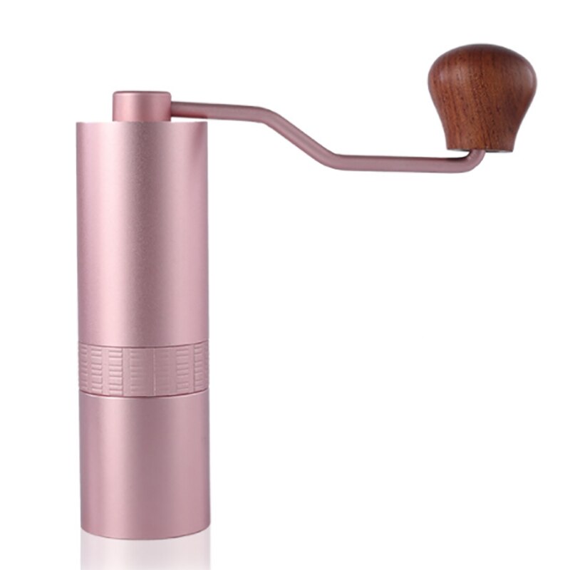 Manuell kaffekvarn burr kvarn för kaffebönor bärbar manuell böna burr kvarn maskin maskin verktyg: Rosa