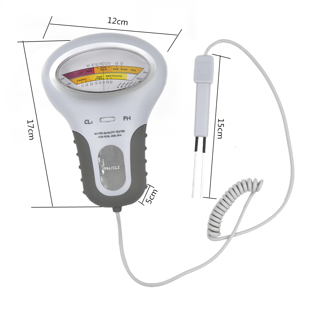 PC-101 Chlorine Meter PH Meter Chloride Testers Chlorine PH 2 in 1 Meters CL2 Tester Water Monitor Analysis Tool 30%