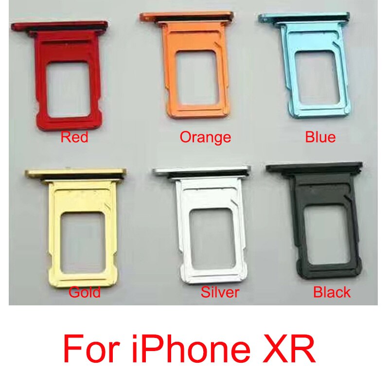 Dubbla sim-kort fackhållare läsuttag för iphone xr iphonexr sim-fackkort ersättningsreservdelar