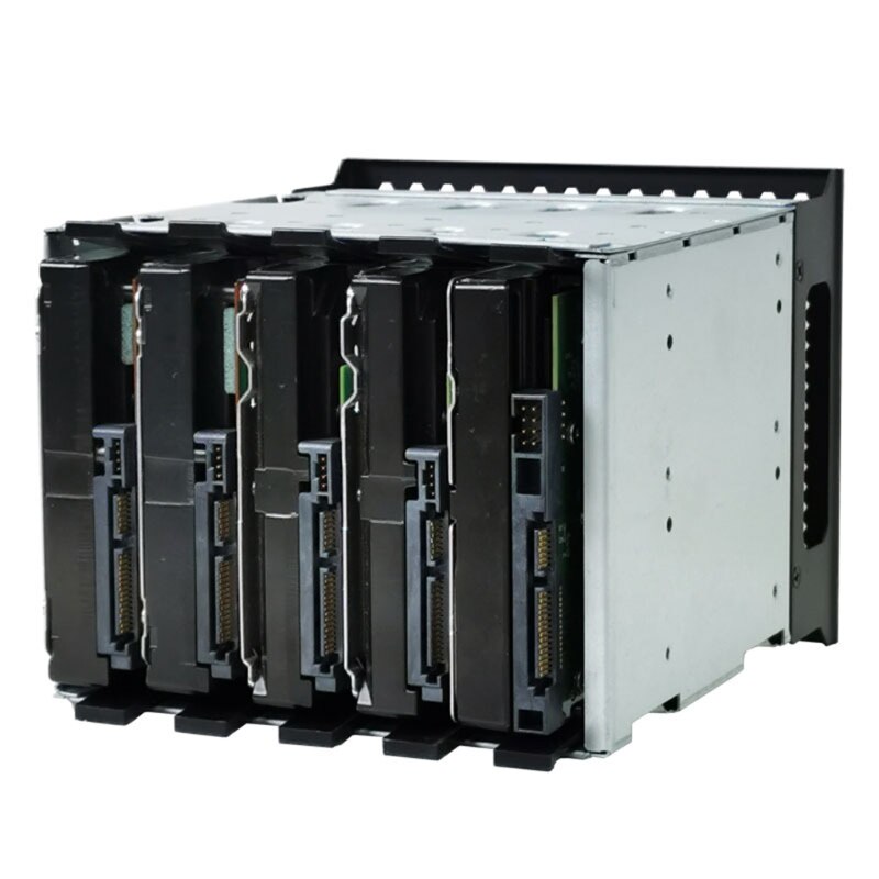 Hard Drive Cage,Stainless Steel Cage Hard Drive Tray Rack Bracket for Computer SATA 5inch to 5X3.5in Expand and Increase