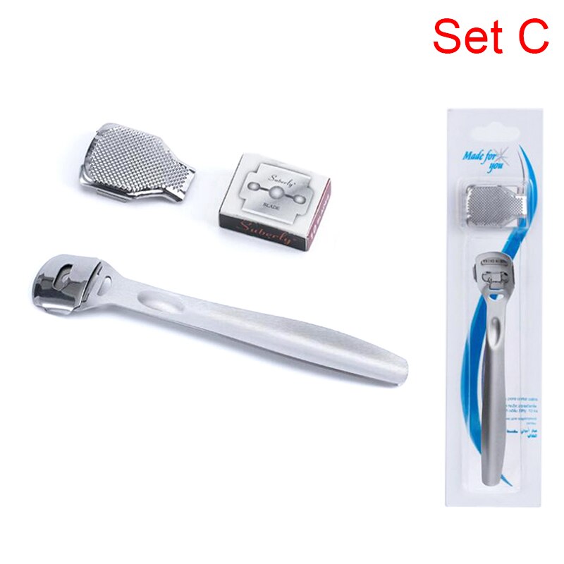 Foot Callus Shaver RaspHeel Hard Skin Remover Hand Feet Pedicure Razor Tool Shavers Stainless Steel Handle Foot File Grater: C1