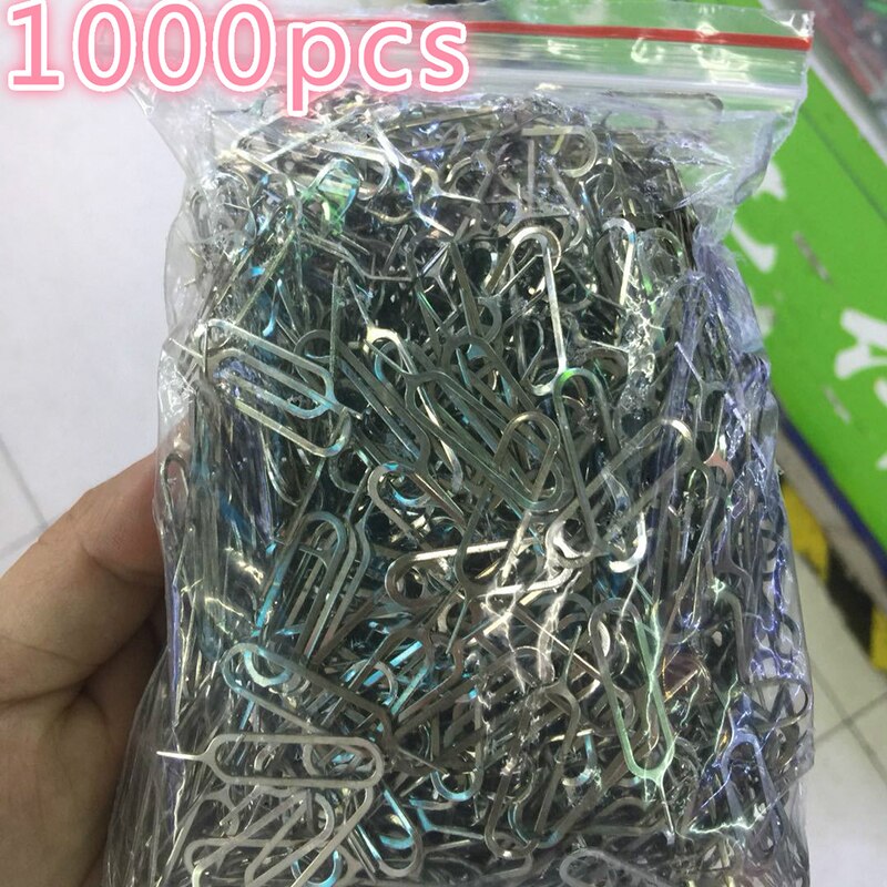 1000PCS/Lot Sim Card Tray Remover Eject Ejector Pin Key Open Tool For IPhone 4 4s 5 5s 6 6s plus xs xr max For IPad For SamSung