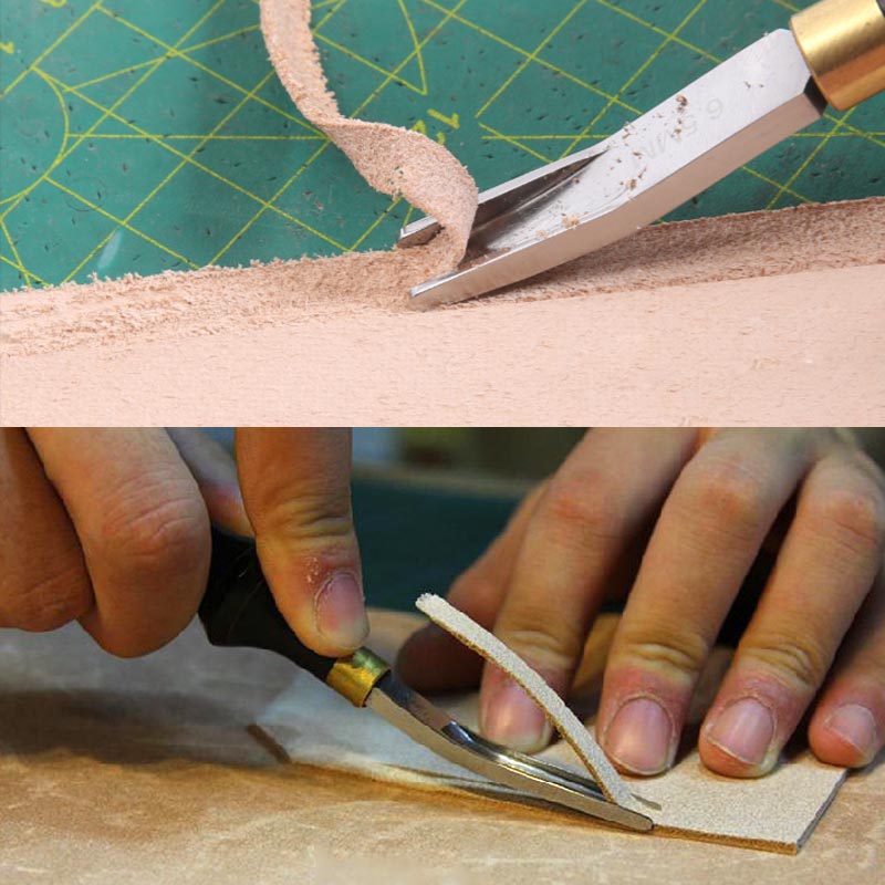 Gtbl håndlavet læder læder skåret kant beveler skæring groover skiving trimning gør det selv læder håndværk værktøj
