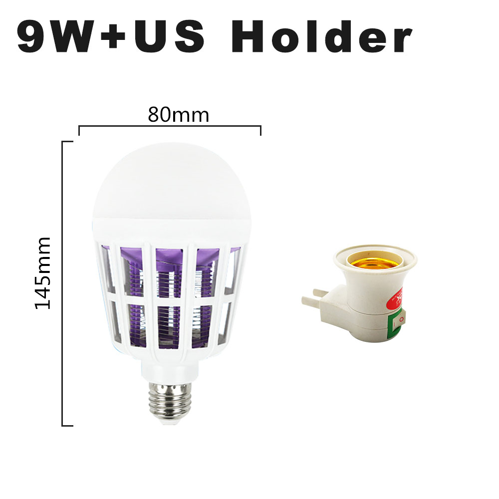 Ac220v uv-ledlampen, 9w muggenverdelgingslampen, led-muggenverdelgingslamp met elektrische schok, muggenval, insectenverdelgingslamp: Veranderlijk