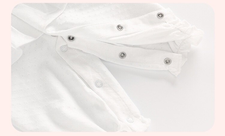 Vlinder Baby Meisje Rompertjes baby meisje kleding Kant Ster Print Button Kleding Baby Jumpsuit Katoen Knus Lange Mouwen Pyjama