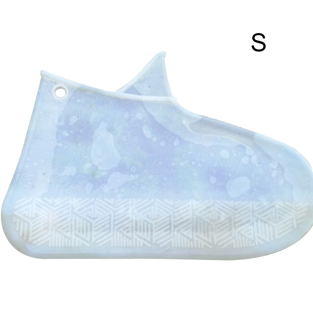 Silicone Overshoes Reusable Waterproof Shoes Covers Rain Boots Non-slip Covers WXV: White S