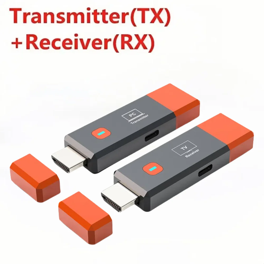 5G Draadloze HDMI Video Zender Ontvanger Extender kit TV Stick Dongle Adapter Voor PC Camera Laptop Naar Projector Monitor TV: Rood