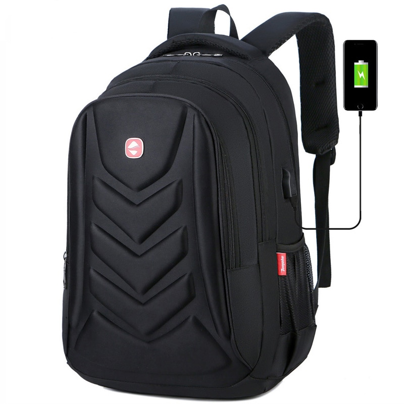 Mens USB Charge Waterproof Laptop Backpacks Large Capacity Male Leisure Travel Bags Student School Bookbag Computer Big