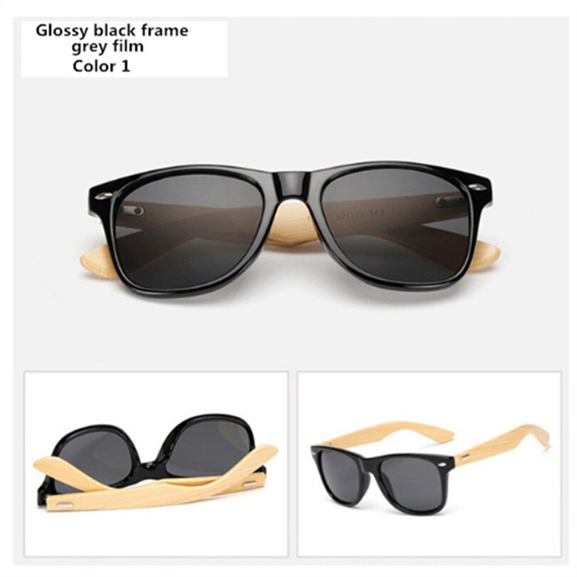 Gafas de sol de bambú para hombre y mujer, gafas de sol Vintage, patilla de madera, gafas de de , gafas de sol de , para hombre y mujer