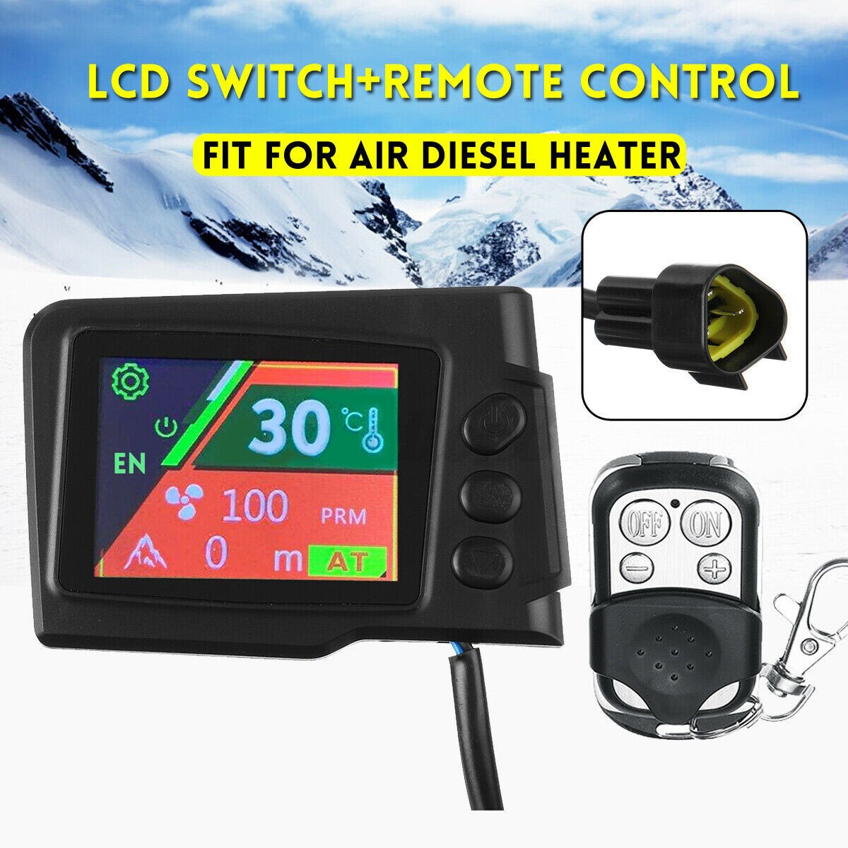 12V LCD Switch Monitor Air Diesel Heater Parking Car Truck + Remote Control For Air Diesel Heater