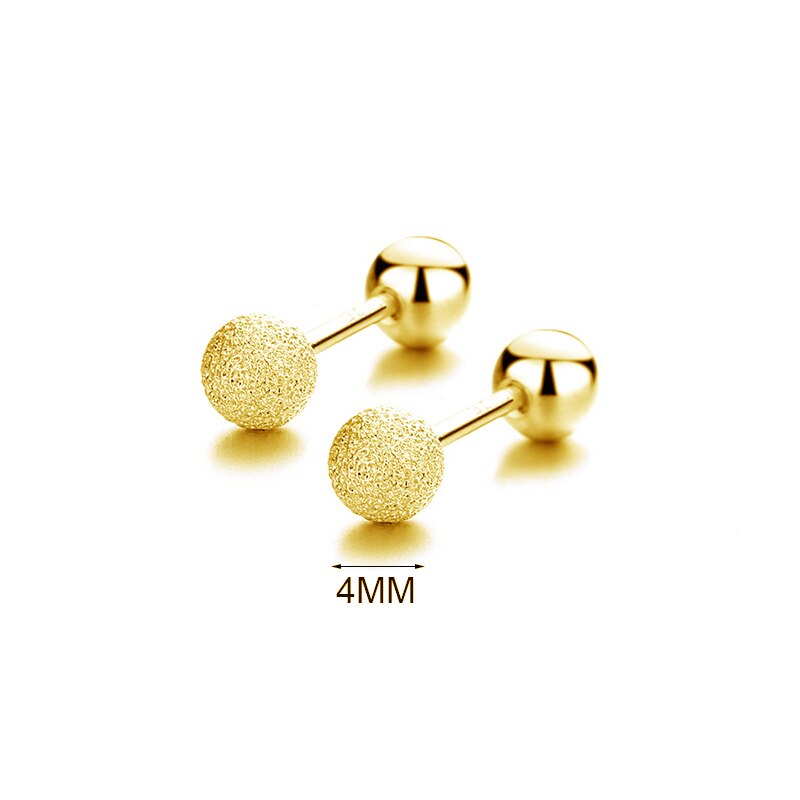 Inzatt ohrstecker aus 925 mit geometrischem, rundem perlenmuster für damen – klassischer, feiner schmuck: Ey4525 g 4