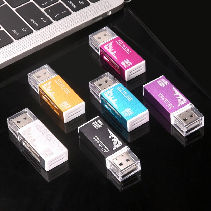 4 in 1 kartenleser-adapter usb 2.0 multifunktionskartenleser für mmc/dv, ms duo/ms pro duo, micro ms  (m2)/  t-flash-karten