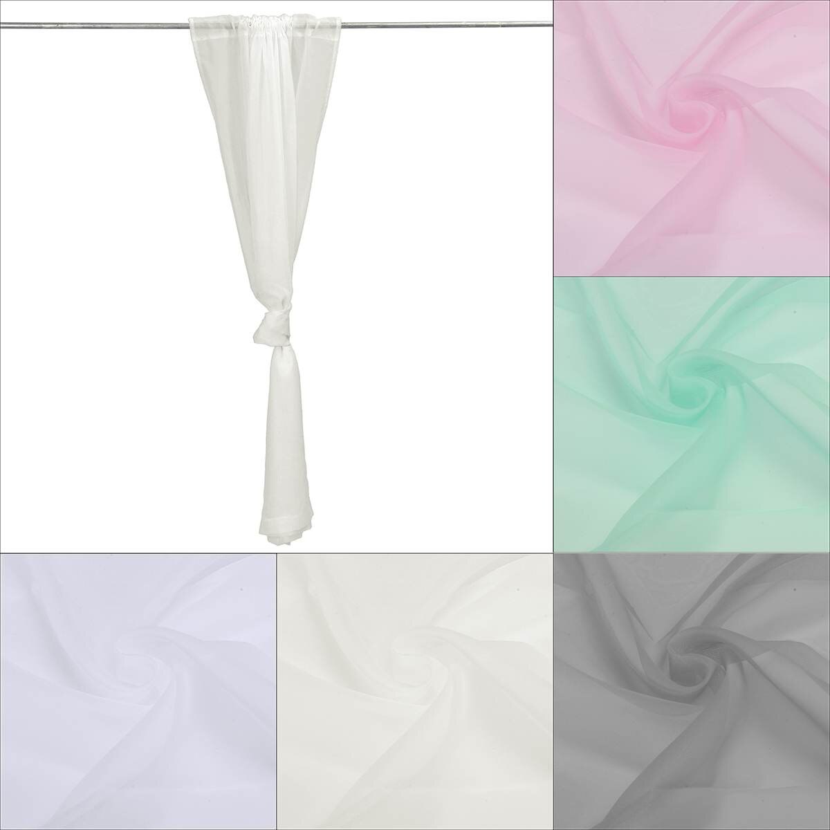 Waterproof Garden Decoration Outdoor Sheer Curtains For Porch Beach Patio Exterior Voile With Sliver Ring Gromme