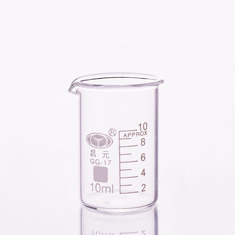 5pcs Beaker in low form,Capacity 10ml,Outer diameter=26mm,Height=35mm,Laboratory beaker