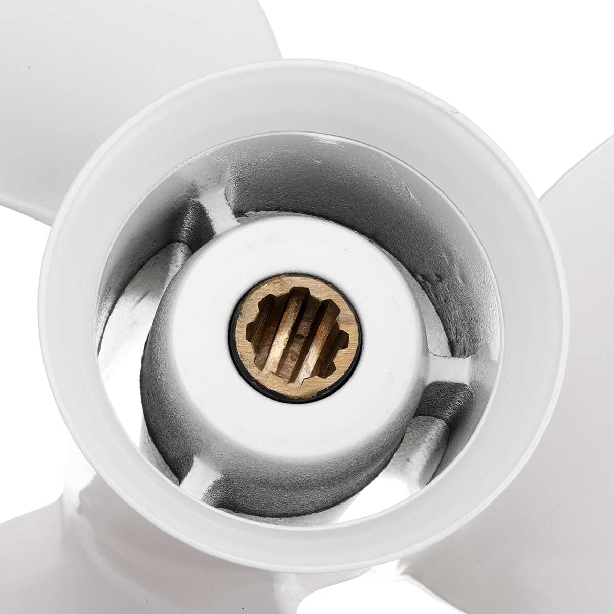Malleille yamaha 9.9-15hp 9 1/4 x 12 veneen perämoottori 683-45941-00- el alumiini valkoinen meripotkuri 8 urahammas 3 lapaa