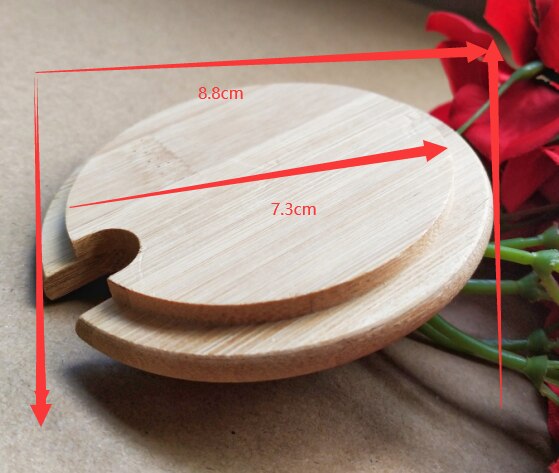 Bamboe Boom Deksel Bamboe Cup Cover Marc Cup Cover Kaarsen Potten Deksels Kaars Maken Diy Thee Bamboe Deksels: 5pcs 88cm