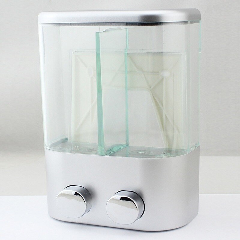 Double 450ml Liquid Soap Dispenser Wall-mounted Bathroom Shampoo Shower Bottle Manual Lotion Pump Washroom Kitchen Accessories