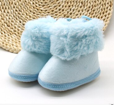 2020 infantil botas de neve do bebê anti-deslizamento sola de inverno quente cor sólida moda macia rendas até sapatos de berço de pele falsa