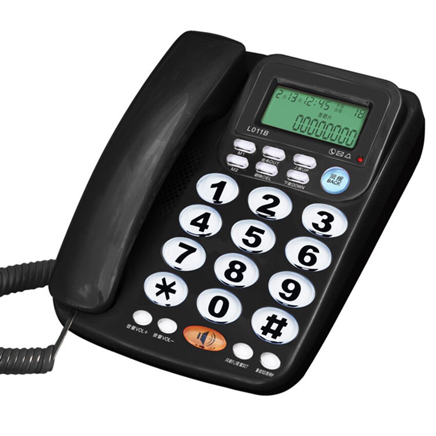 thumbnail image 2 of Wall Phone Wall Mount Corded Telephone - Big Button Landline Phone With Redial Function Big Button Phone 2 of 13