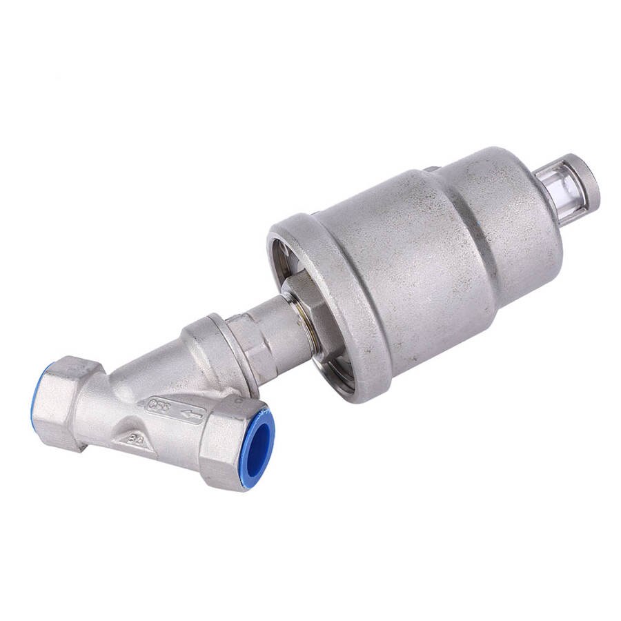 Actuator Ball Valve Angle Seat Valve Air Actuated Female Thread Stainless Steel Pneumatic Steam Valve Solenoid Valve