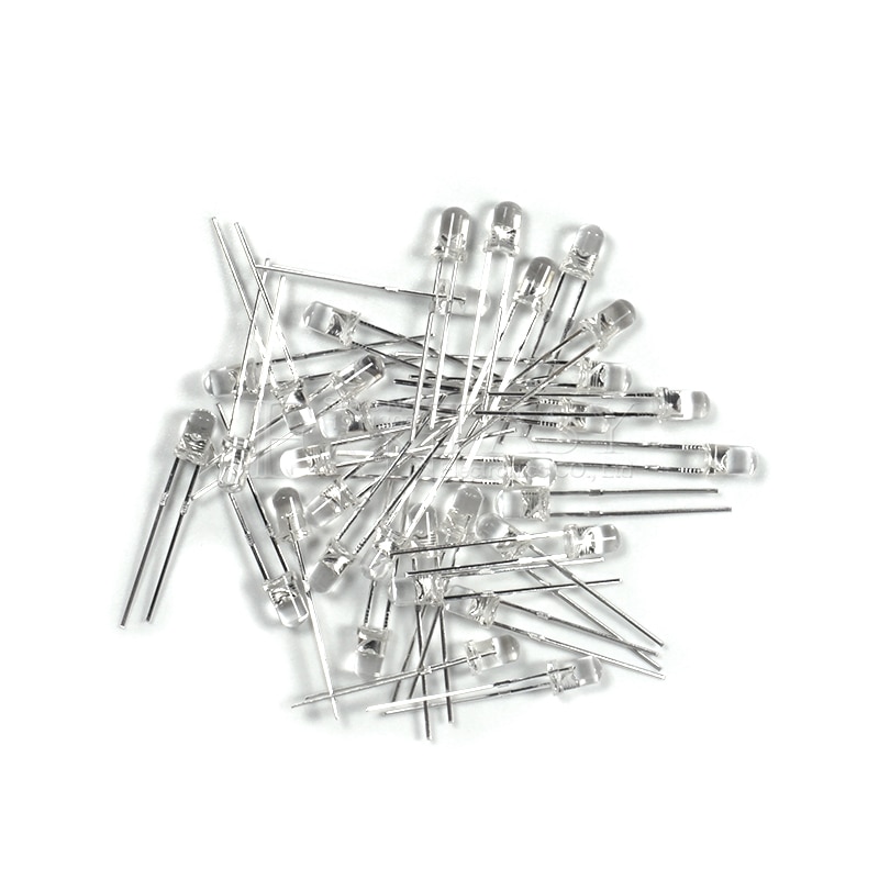 100pcs White light-emitting diodes White turn White 3mm led