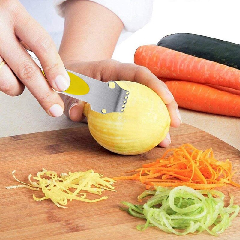 Multifunction Cheese Grater Lemon Peeler Skin Mover Peel Zester Stainless Steel Blade for Lemon Ginger Citrus Fruits